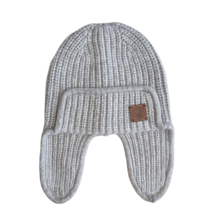 light grey Men’s Winter Cashmere Earflap Hat – Soft Trapper Style Beanie, Lightweight and Cozy Cold Weather Hat, Stylish Gift for Him 