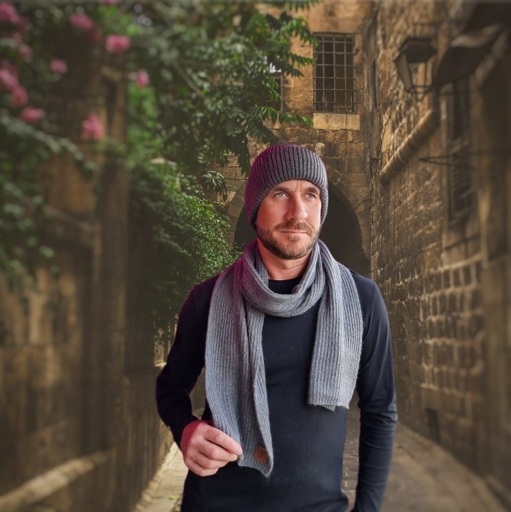 grey Long Cashmere Scarf for Men's – Soft, Warm Winter Wrap, Elegant Him or Her, Cozy Unisex Accessory for Cold Weather