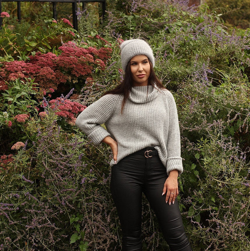 Bonnet d'hiver en laine angora pour femme, bonnet chaud coupe-vent en coton intérieur pour femme, cadeau pour elle