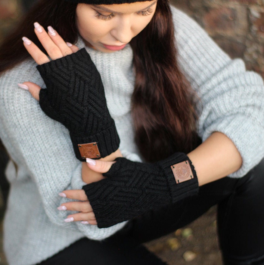 halten kaschmir handschuhe warm Fingerlose Handschuhe aus Kaschmir für Damen, Weiche und warme, kusche – BURGUNDY MODE