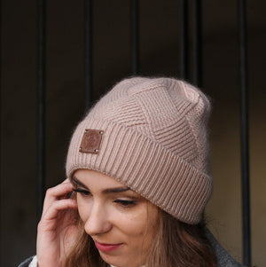 Wintermütze aus Kaschmir für Damen, warme Beanie aus Kaschmir in kräftigen Farben, Geschenk für Sie