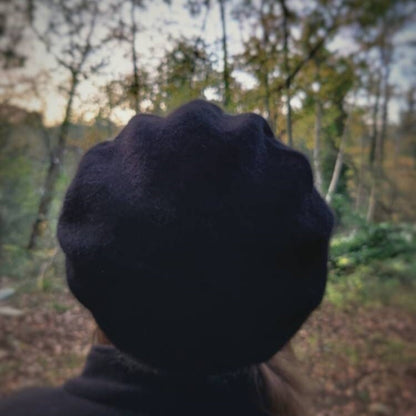 Women's cashmere double layer winter beret, French warm beret, Gift for her
