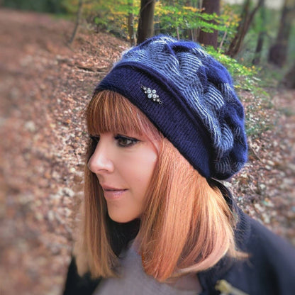 Women’s Cashmere Beret – Double-Layer Knit, Warm & Elegant Winter Hat, Stylish Gift for Her, Great Value