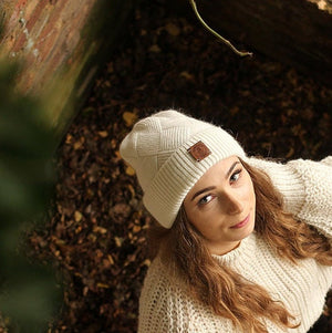 Bonnet d'hiver en cachemire pour femme, bonnet chaud en cachemire de couleurs unies, cadeau pour elle