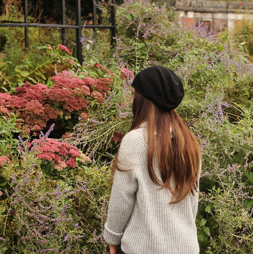 Bonnet ample en cachemire pour femme | Bonnet d'hiver léger en cachemire pour femme | Cadeau pour elle