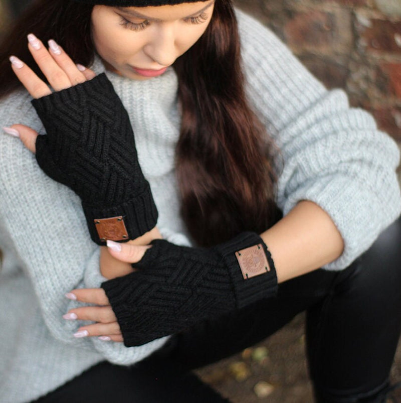 Fingerlose Handschuhe aus Kaschmir für Damen, Weiche und warme, kuschelige Winterhandschuhe für Damen – Perfektes Geschenk für Sie