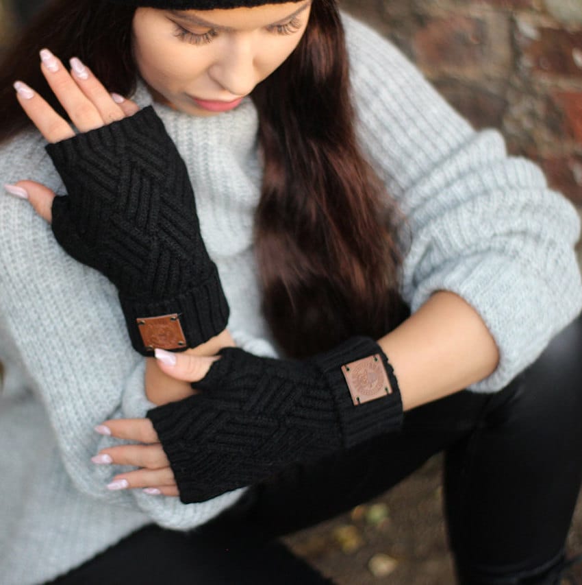 Fingerlose Handschuhe aus Kaschmir für Damen, Weiche und warme, kuschelige Winterhandschuhe für Damen – Perfektes Geschenk für Sie