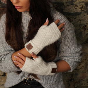 Fingerlose Handschuhe aus Kaschmir für Damen, Weiche und warme, kuschelige Winterhandschuhe für Damen – Perfektes Geschenk für Sie