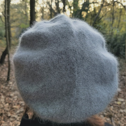 Women’s Double-Layer Cashmere & Angora Beret
