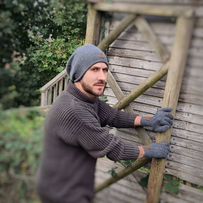 Kaschmir-Slouchy-Mütze, leichte Kaschmir-Beanie für Herren, Wintermütze aus Kaschmir für Herren, Geschenk für ihn