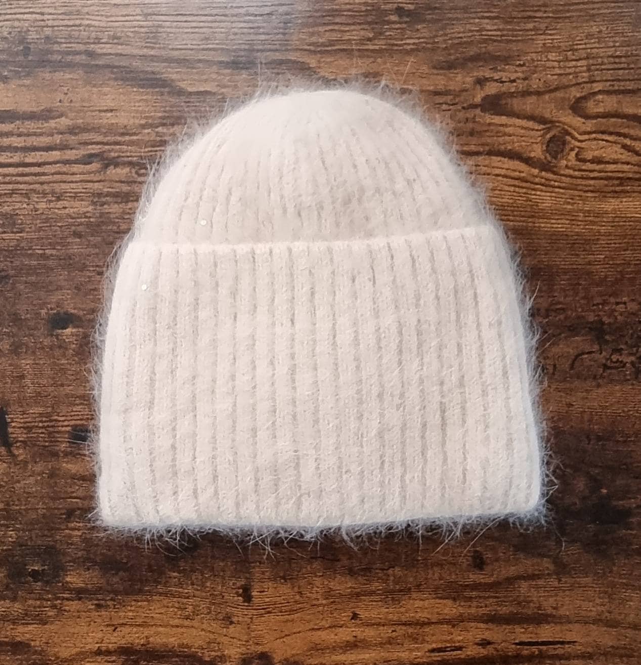 Women's winter angora wool hat, Windproof cotton inner women's warm beanie hat, Gift for her