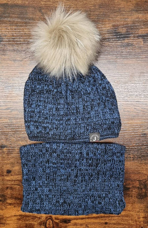 Ensemble bonnet et cache-cou en tricot végétalien pour hommes, ensemble d'hiver épais, ensemble bonnet d'hiver et cache-cou pour hommes et garçons.