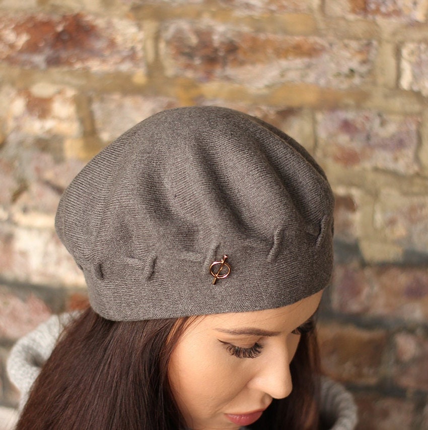 Béret en cachemire pour femme, Bonnet d'hiver pour femme, Béret en cachemire français, Cadeau pour elle