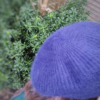Women's double layer angora beret
