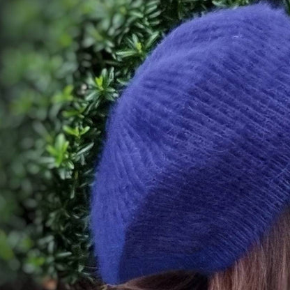 Women's double layer angora beret