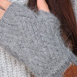 Bonnet en cachemire pour garçon, gants sans doigts en cachemire pour garçon, bonnet et gants pour adolescent