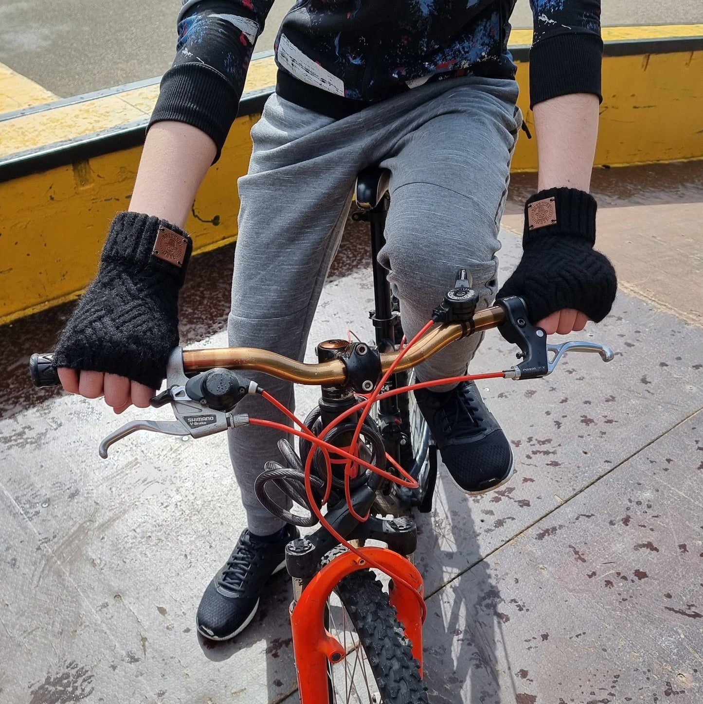 Bonnet en cachemire pour garçon, gants sans doigts en cachemire pour garçon, bonnet et gants pour adolescent