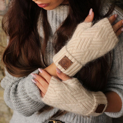 Guanti senza dita in cashmere da donna, morbidi e caldi guanti invernali – Regalo perfetto per lei