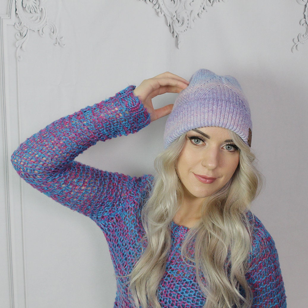 Kaschmirmütze, Kaschmirmütze für Damen, Warme und weiche Kaschmirmütze, Geschenk für Sie