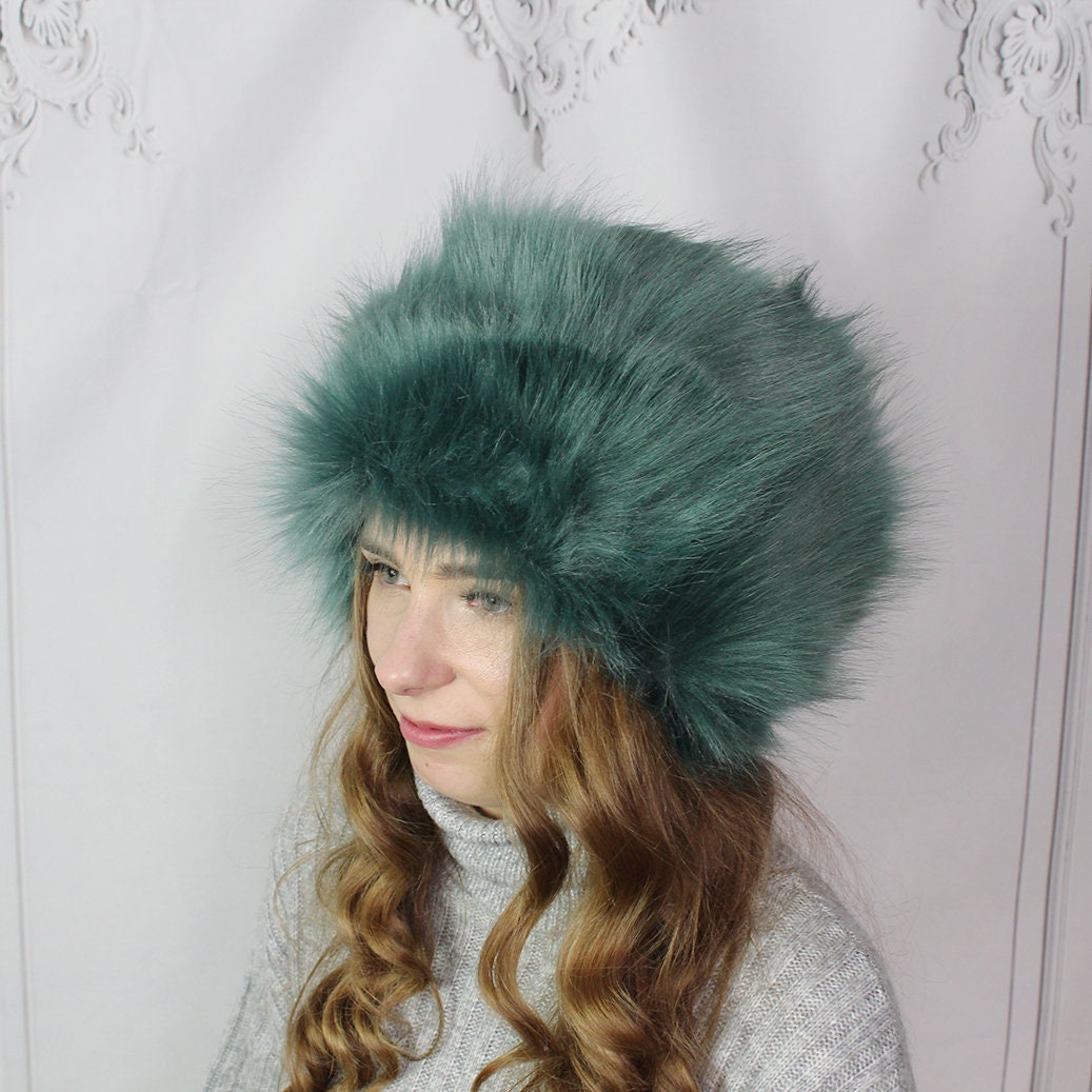 Faux fur women's hat, Windproof lined and warm hat, Gift for her