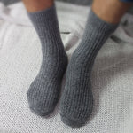 Grey Cashmere men's socks, Wool socks, Warm and soft winter men's socks, Gift for him