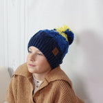 Winter oversized kid's hat, inner fleece lining beanie, windproof hat