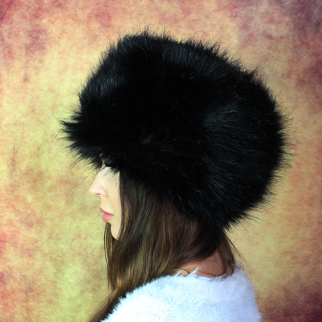 Faux fur women's hat, Windproof lined and warm hat, Gift for her