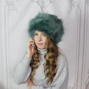 Faux fur women's hat, Windproof lined and warm hat, Gift for her