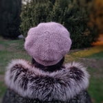 Béret d'hiver en cachemire pour femme, chapeau béret double couche français chaud et confortable, cadeau pour elle