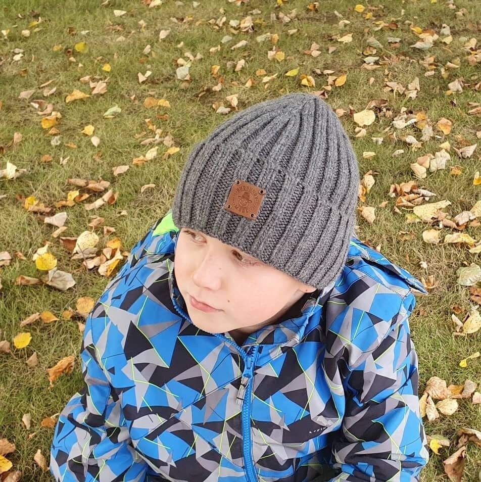 Cashmere silk lining kid's hat, Great for thick, Curly, Frizz-free hair, Gift for boy, Gift for girl