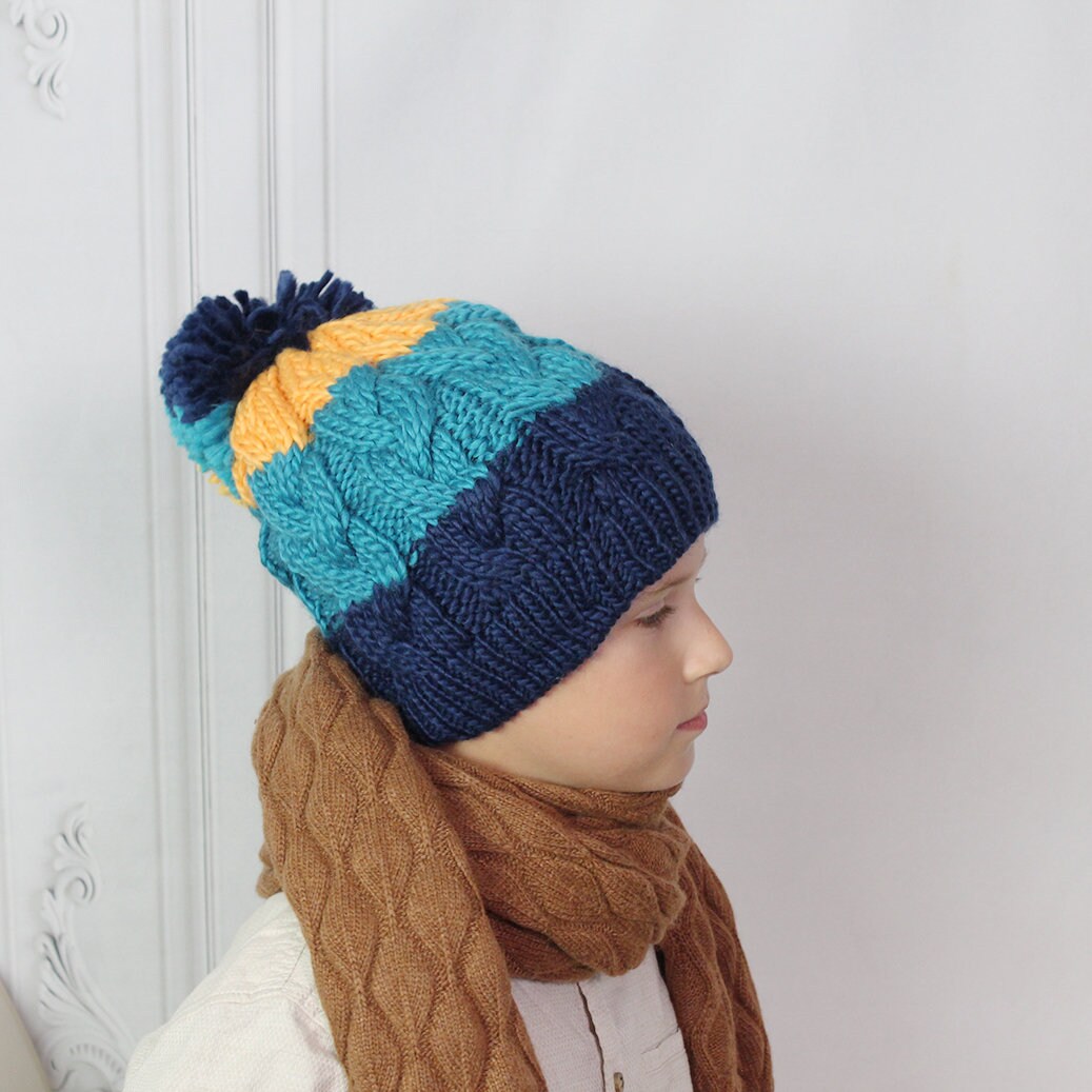 Bonnet d'hiver surdimensionné pour enfant, bonnet doublé en polaire intérieure, bonnet coupe-vent