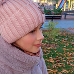 Cashmere silk lining kid's hat, Great for thick, Curly, Frizz-free hair, Gift for boy, Gift for girl