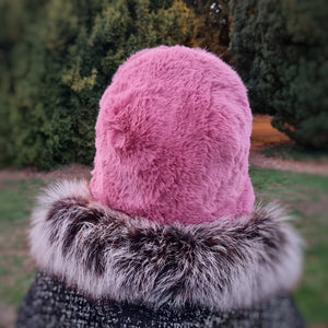 Luxury Faux fur hat, Earflap faux fur hat, Windproof lined warm hat