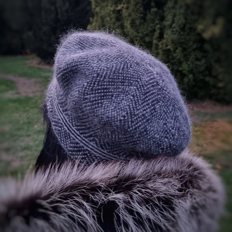 Béret d'hiver en cachemire pour femme, chapeau béret double couche français chaud et confortable, cadeau pour elle