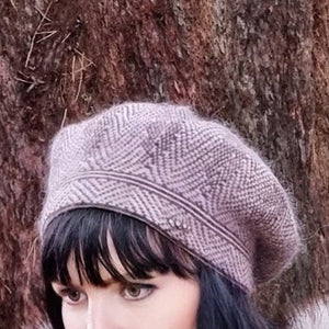 Women's winter cashmere beret, French warm and cozy double layer beret hat, Gift for her