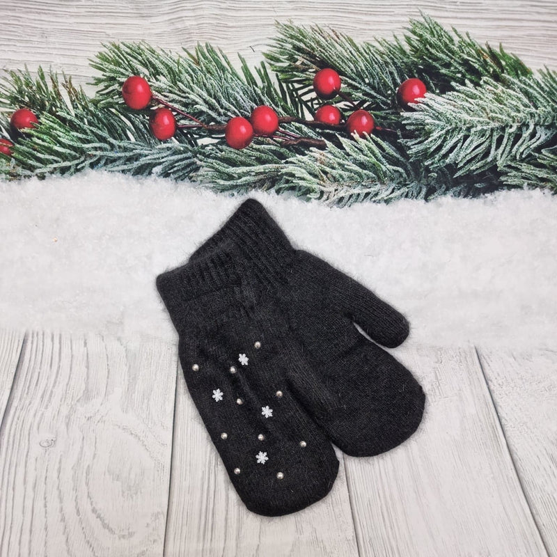 Mitaines et gants en laine angora luxueusement chauds – Essentiels d'hiver épais et doublés pour femmes, cadeau pour elle