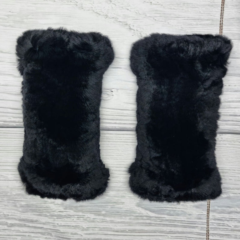 Fingerlose Damenhandschuhe aus natürlichem Kaninchenfell, Geschenk für Sie