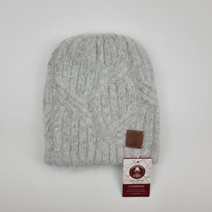 Bonnet d'hiver chaud en cachemire pour femme | Bonnet épais en tricot de cachemire double épaisseur pour femme | Bonnet d'hiver chaud en laine angora pour femme | Cadeau pour elle