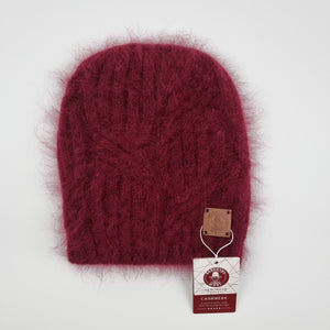 Bonnet d'hiver chaud en cachemire pour femme | Bonnet épais en tricot de cachemire double épaisseur pour femme | Bonnet d'hiver chaud en laine angora pour femme | Cadeau pour elle