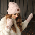 Women's cashmere hat and mittens set, Cashmere hat, Warm and soft winter cashmere set for womens. Gift for her.