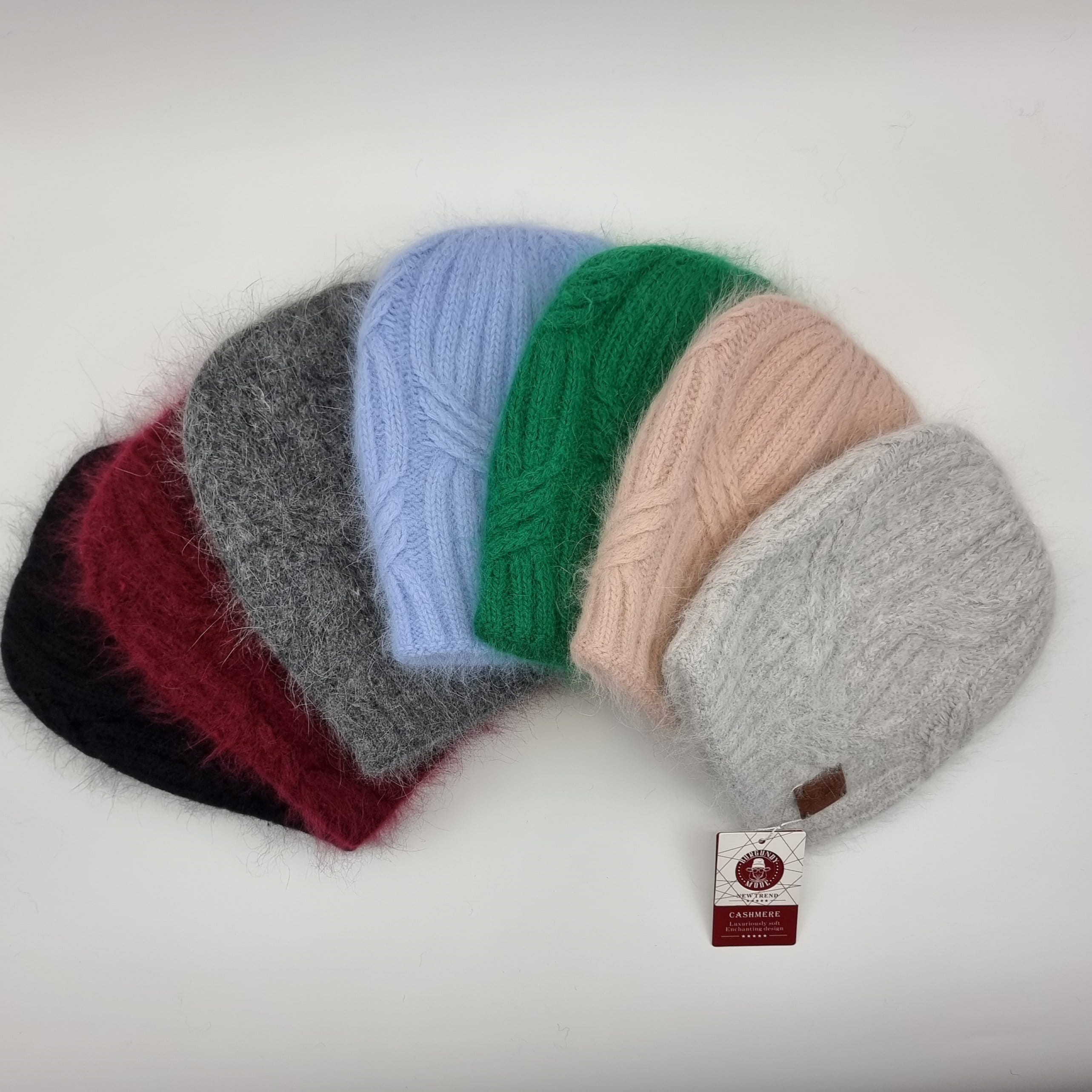 Cashmere hat, Women thick cashmere knit beanie, Gift for her