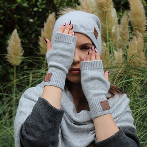 Bonnet en cachemire, bonnet d'hiver double épaisseur pour femme, cadeau pour elle