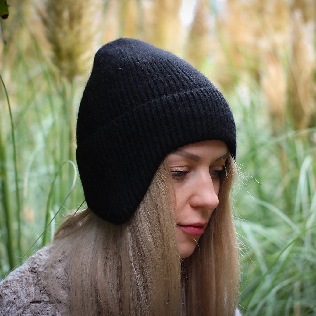 Bonnet cache-oreilles unisexe, bonnet d'hiver en laine pour femme, cadeau pour elle