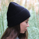 Cashmere Silk Lined Knit Beanie: Unisex Winter Windproof Hat, Great for thick, Curly, Frizz-free hair