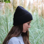 Cashmere Silk Lined Knit Beanie: Unisex Winter Windproof Hat, Great for thick, Curly, Frizz-free hair