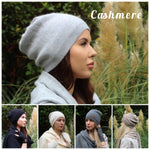 Cashmere hat, Women winter double layer beanie, Gift for her