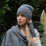 Cashmere hat, Women winter double layer beanie, Gift for her