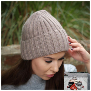 Smaller Size Cashmere Silk Lined Women's Hat, Winter Windproof beanie, Great for thick, Curly, Frizz-free Hair, Gift For Her