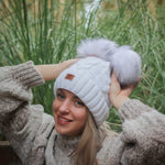 Bonnet d'hiver en laine à double pompon pour femme, bonnet polaire, bonnet coupe-vent chaud pour fille, cadeau pour elle