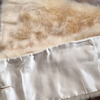 Faux Fur Wrap Bridal Shawl in Beige, Blue, Black | Faux Fur Stole